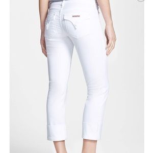 Hudson Ginny cropped cuffed jeans size  28